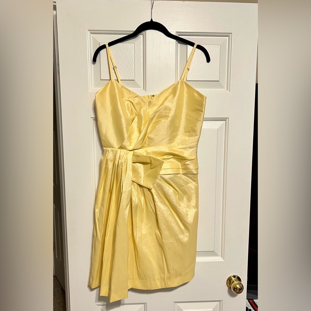 Calvin Klein Yellow Gold Spaghetti Strap Sheath Dress - Formal or Cocktail